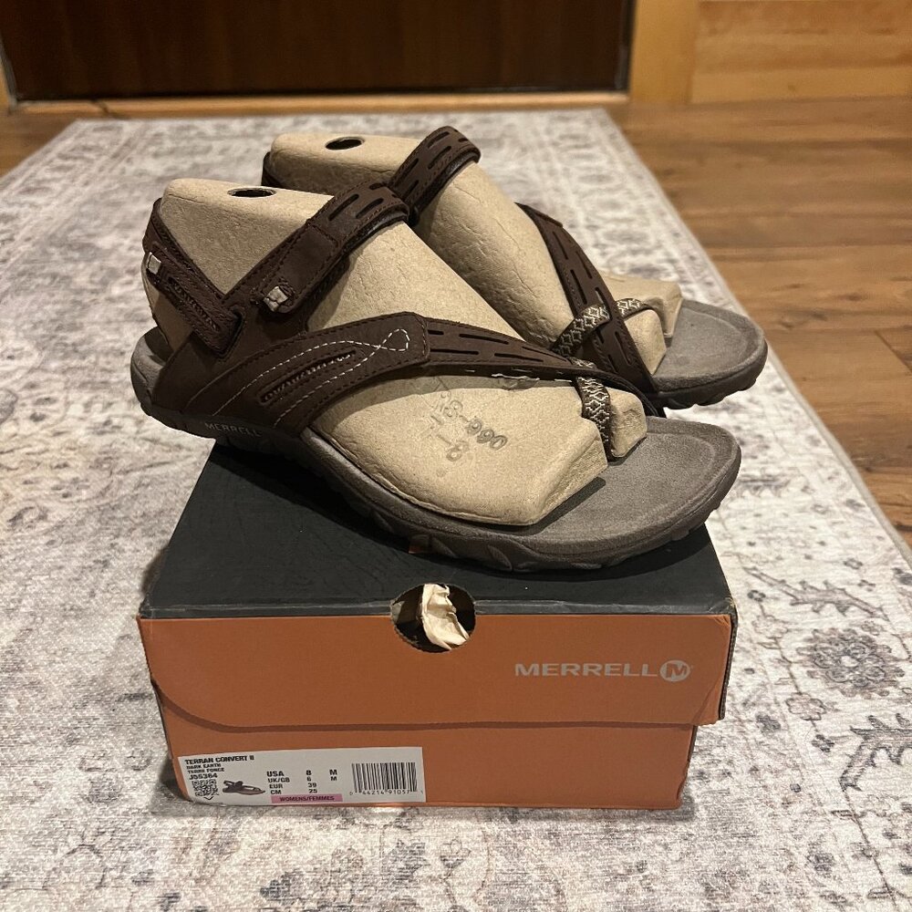 Merrell Terran Dark Earth Convertible Sandals - Women's Size 8M